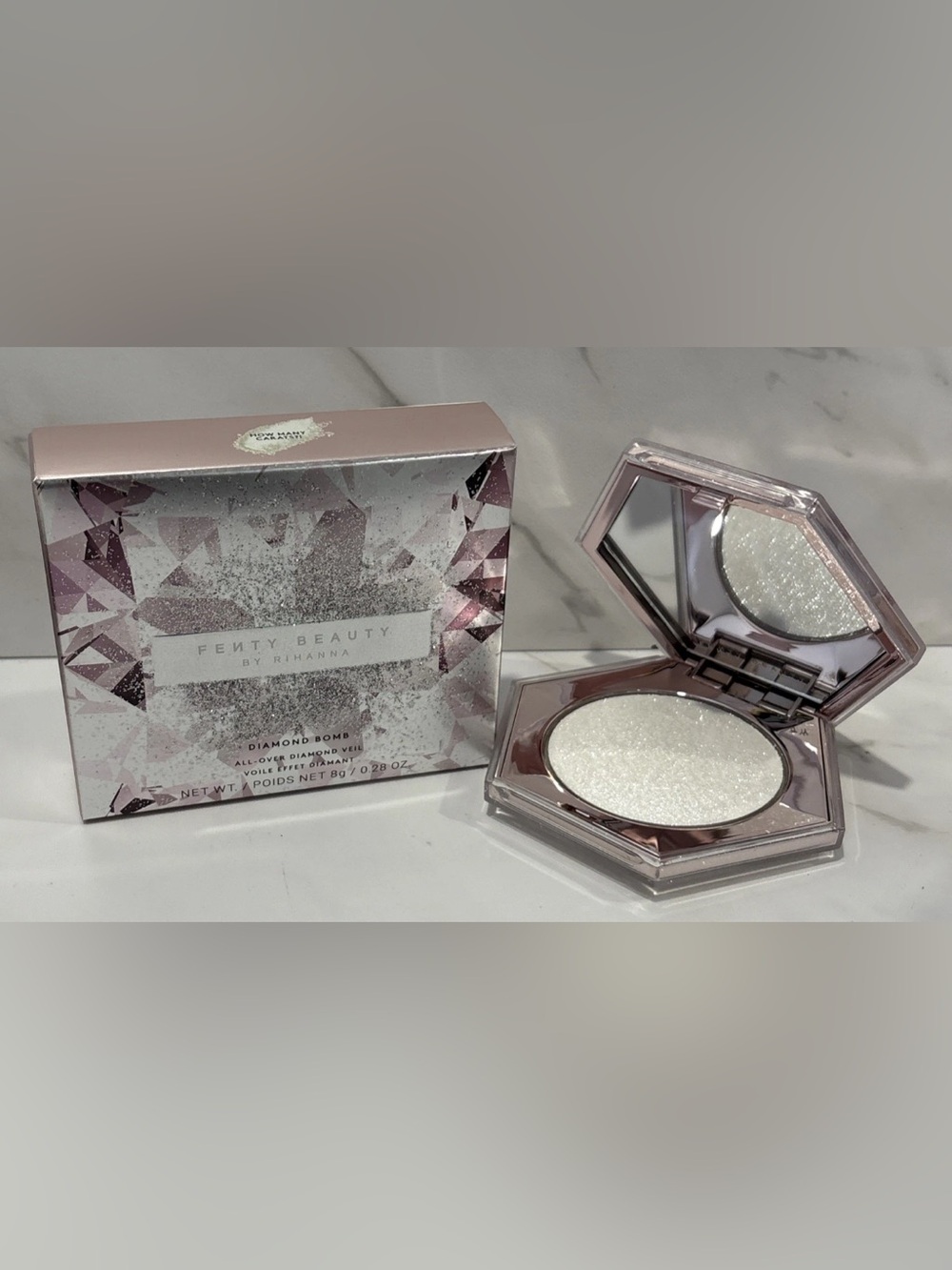 Fenty Beauty Diamond Bomb All-Over Diamond Veil - How Many Carats? - 0.28oz